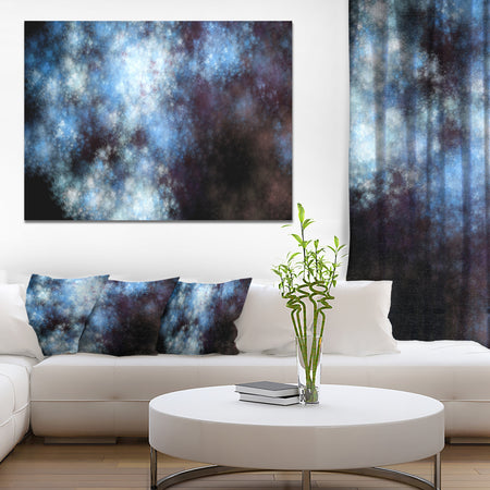 Blue White Starry Fractal Sky - Abstract Art on Canvas