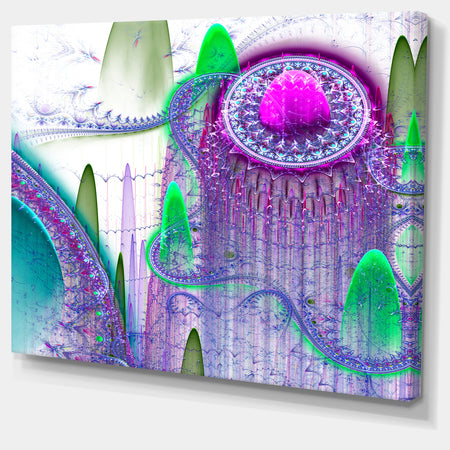 Purple Fractal Infinite World - Abstract Art on Canvas
