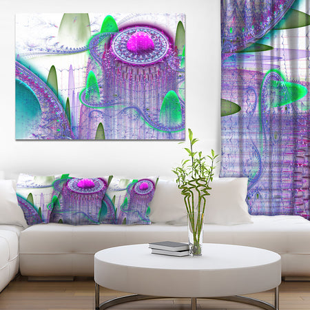 Purple Fractal Infinite World - Abstract Art on Canvas