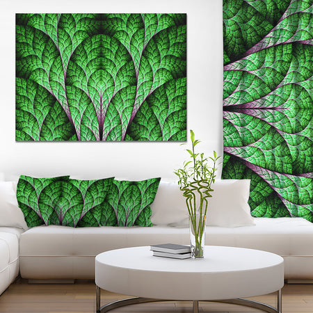 Exotic Green Biological Organism - Abstract Art on Canvas