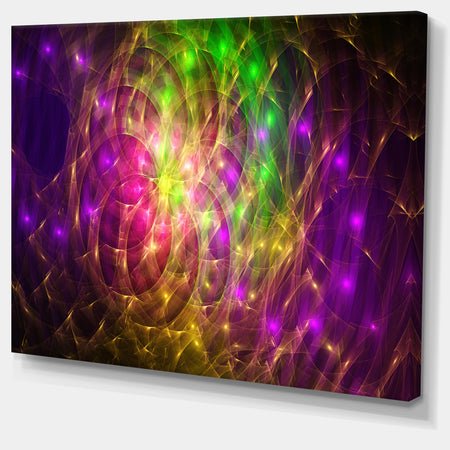 Purple Green Symphony of Colors - Extra Large Abstract Canvas Wall Art