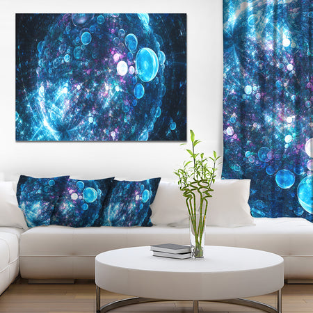 Blue Spherical Planet Bubbles - Extra Large Canvas Art Print
