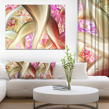 Golden Red Fractal Plant Stems - Extra Large Canvas Art Print
