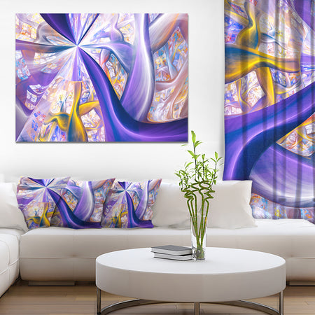 Purple Gold Fractal Plant Stems - Extra Large Canvas Art Print