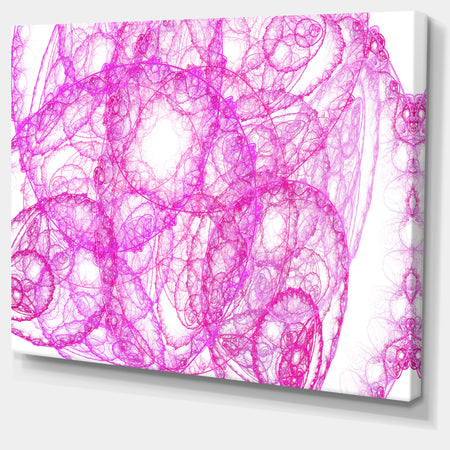 Pink Pattern on White Background - Extra Large Canvas Art Print