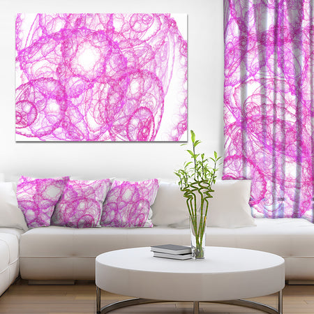 Pink Pattern on White Background - Extra Large Canvas Art Print
