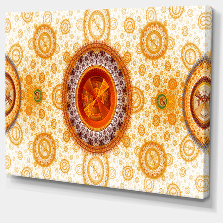 Yellow Psychedelic Relaxing Art - Extra Large Canvas Art Print