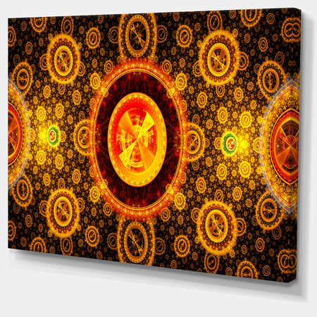 Golden Psychedelic Relaxing Art - Extra Large Canvas Art Print