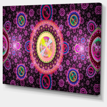 Bright Pink Psychedelic Relaxing Art - Extra Large Canvas Art Print