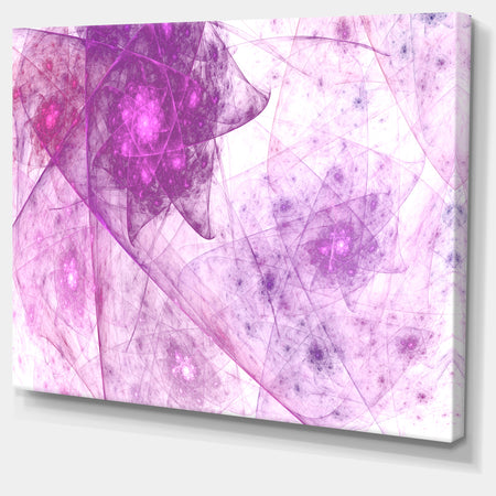 Light Purple Rotating Polyhedron - Abstract Canvas Wall Art