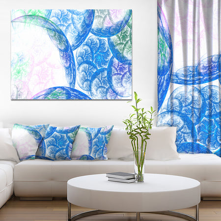 Blue White Dramatic Clouds - Abstract Canvas Wall Art