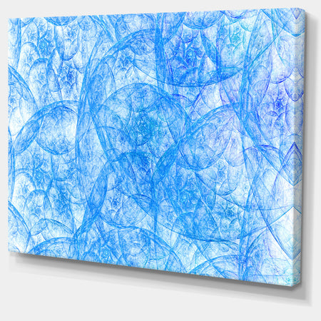 Blue Fractal Dramatic Clouds - Abstract Wall Artwork
