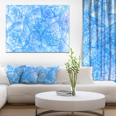 Blue Fractal Dramatic Clouds - Abstract Wall Artwork