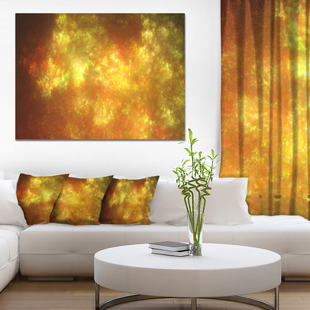 Blur Golden Sky with Stars'Extra Large Abstract Canvas Art Print