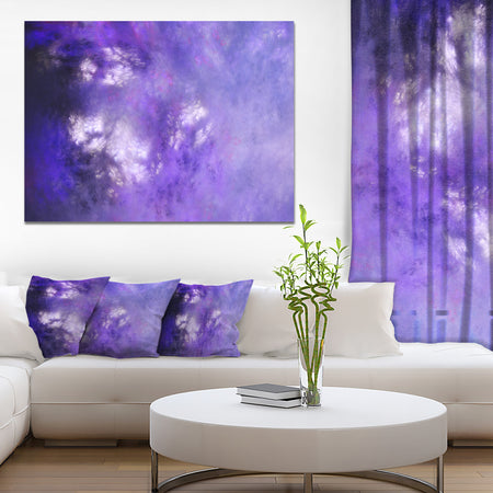 Blur Purple Sky with Stars'Extra Large Abstract Canvas Art Print