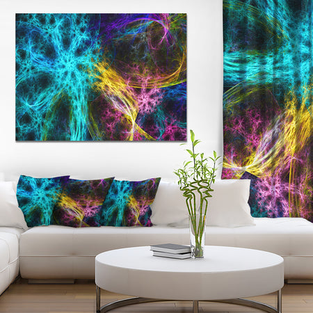 Glowing Abstract Fireworks'Extra Large Abstract Canvas Art Print