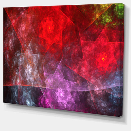 Red Purple Symphony of Gems'Extra Large Abstract Canvas Art Print