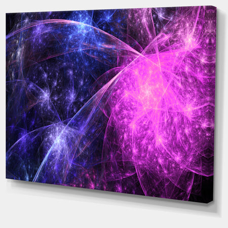 Purple Pink Colorful Fireworks - Extra Large Abstract Canvas Art Print