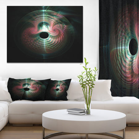 Green Pink Magical Lights - Extra Large Abstract Canvas Art Print