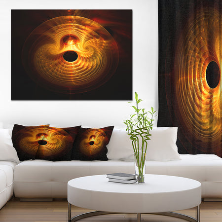Bright Yellow Magical Lights - Extra Large Abstract Canvas Art Print