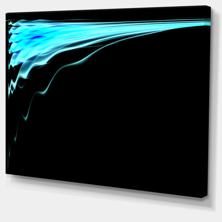 Blue Flames Digital Artwork - Extra Large Abstract Canvas Art Print