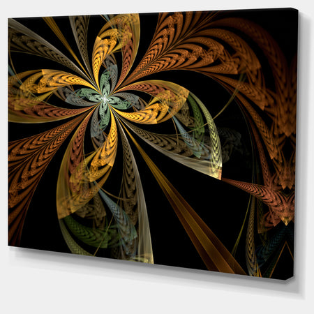 Colorful Fractal Flower Pattern - Abstract Canvas Art Print