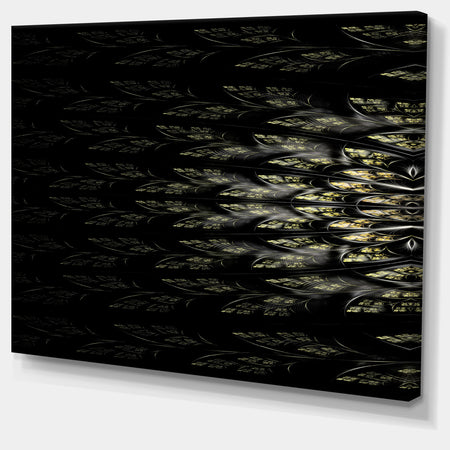 Glowing Symmetrical Fractal Flower - Abstract Wall Art on Canvas