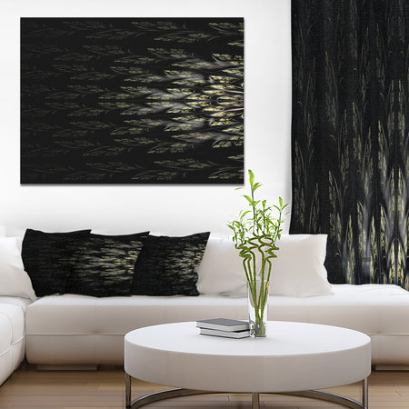 Glowing Symmetrical Fractal Flower - Abstract Wall Art on Canvas