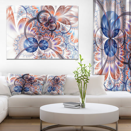 Gold Symmetrical Fractal Flower - Abstract Wall Art on Canvas