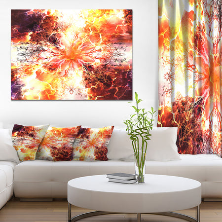 Yellow Tree Pattern Mandala - Abstract Art on Canvas