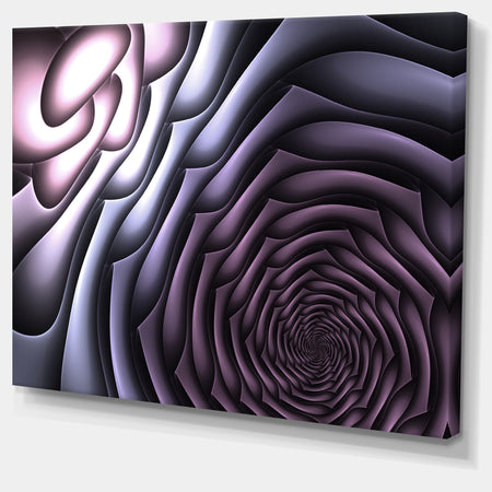 Purple Flower Shaped Fractal Art'Extra Large Abstract Canvas Art Print
