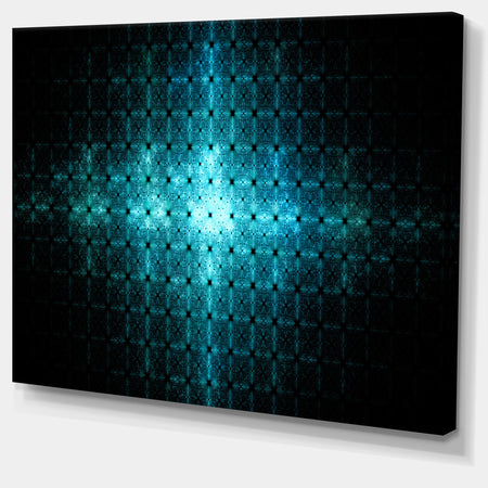 Blue Flash of Light on Radar'Extra Large Abstract Canvas Art Print