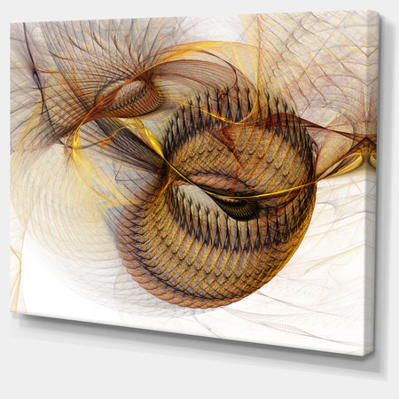 Abstract Brown Spiral Texture'Extra Large Abstract Canvas Art Print