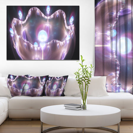 3D Surreal Purple Illustration - Abstract Wall Art on Canvas