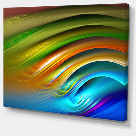 Colorful Fractal Water Ripples - Abstract Wall Art on Canvas