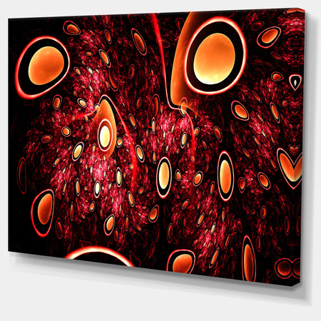 Red 3D Surreal Abstract Design - Abstract Wall Art on Canvas