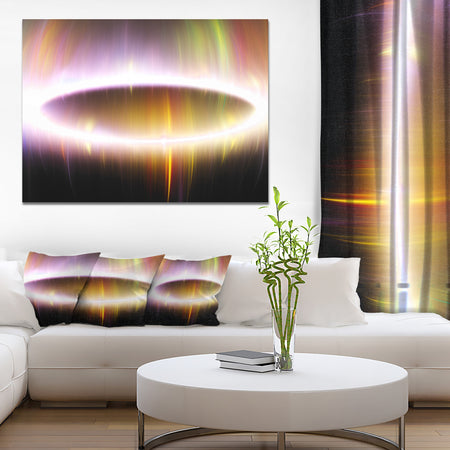 Large Oval of Northern Lights - Abstract Art on Canvas