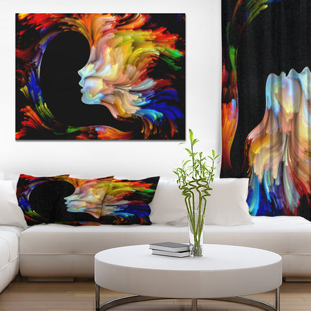 Kiss of Paint - Abstract People Print on Wrapped Canvas
