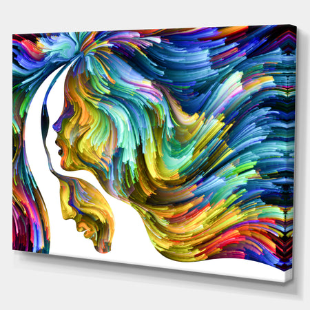 Dream Together - Abstract People Print on Wrapped Canvas