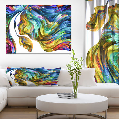 Dream Together - Abstract People Print on Wrapped Canvas