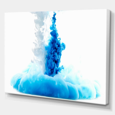 Multicolored swirling drop of ink in water - Contemporary Art on wrapped Canvas