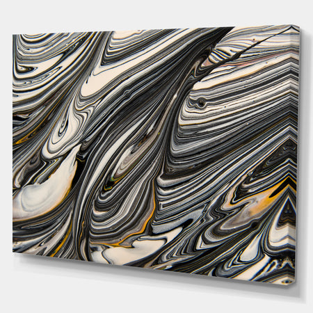Abstract Gray and Black - Contemporary Painting Print on Wrapped Canvas