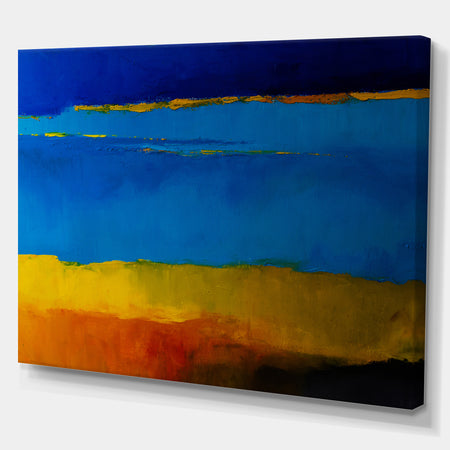 Red Sunrise I Nabstract Oil Painting - Contemporary Painting Print on Wrapped Canvas