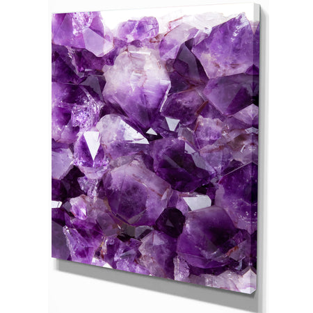 Purple Amethyst - Stone Photographic on Wrapped Canvas