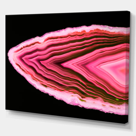Agate Pink slices and texture - Stone Photographic on Wrapped Canvas