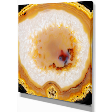 Agate on black - Stone Photographic on Wrapped Canvas