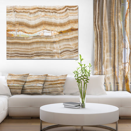 Onyx marble decorative stone texture with abstract lines - Stone Photographic on Wrapped Canvas