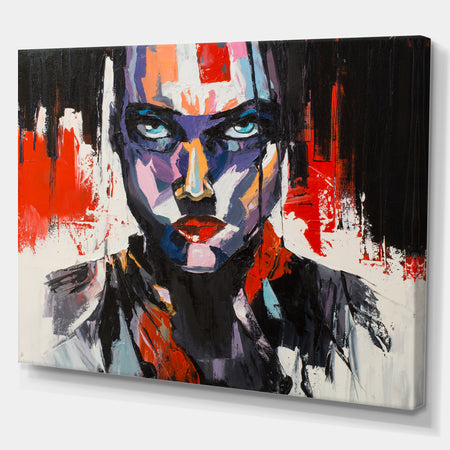 Abstract Human oil painting - Glam Painting Print on Wrapped Canvas