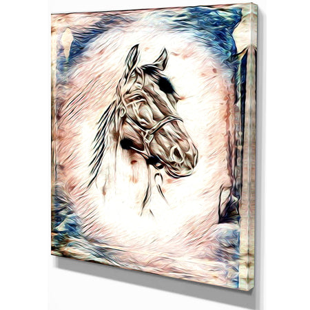 Freehand Horse - Farmhouse Animal Painting Print on Wrapped Canvas