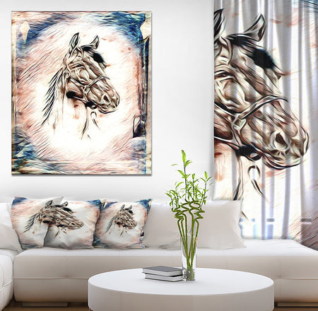 Freehand Horse - Farmhouse Animal Painting Print on Wrapped Canvas